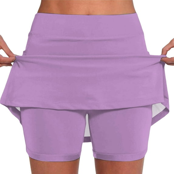 Riforla Women's Elastic Yoga Skirt Color Sports Shorts Lightweight High Waisted Tight Print Jogging 2025 Womens Skirts XXXL