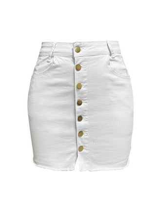 White Jean Skirt