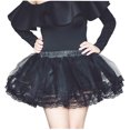 thumbnail image 1 of Riforla Women's Fashion High Waist Pleated Solid Color Tulle Tutu Skirt Lady Skirt Skirts for Women Trendy Black One Size, 1 of 5