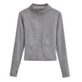 thumbnail image 1 of Riforla Women's High Elastic Quick Drying Breathable Tight Yoga Top Women Shirts Short Sleeve Casual Work Out Shirts Women Grey M, 1 of 3
