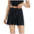 thumbnail image 1 of Ediodpoh Athletic Skirt Women High Waist 2 in 1 Running Tennis Skirt with Shorts for Yoga Fitness Badminton Women's Skirts Black XL, 1 of 5