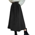 thumbnail image 1 of Riforla Womens Skirts High Waisted Long Corduroy A Line Skirt Retro Big Swing Skirt for Women Long Skirts for Women Black S, 1 of 6