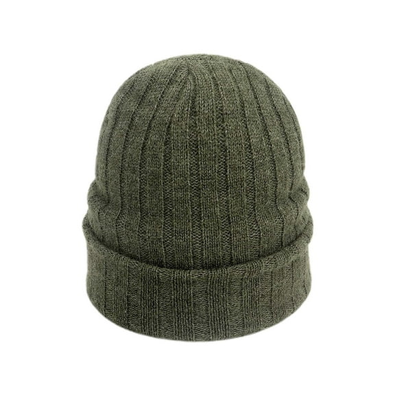 Riforla Women’s Knit Hat for Fall and Winter Warm Pullover Hop Style Cap Basic Winter Knit Hat Bomber Hats Army Green