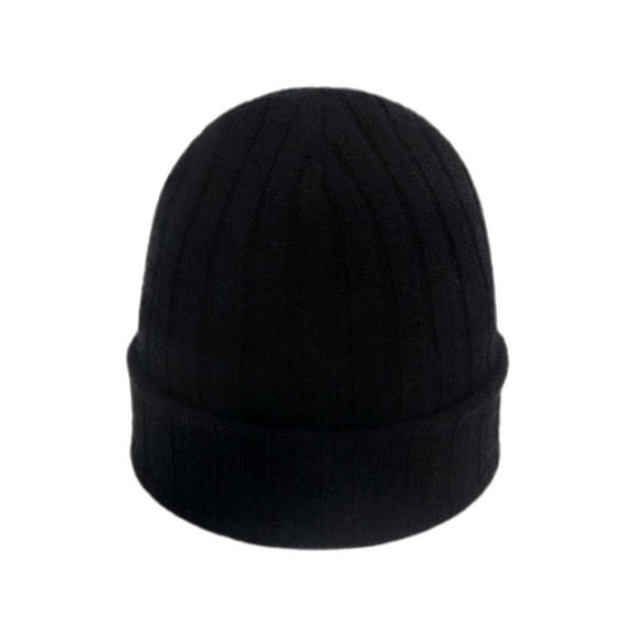 Riforla Women’s Knit Hat for Fall and Winter Warm Pullover Hop Style Cap Basic Winter Knit Hat Bomber Hats Black