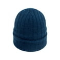 thumbnail image 1 of Riforla Women’s Knit Hat for Fall and Winter Warm Pullover Hop Style Cap Basic Winter Knit Hat Bomber Hats Dark Blue, 1 of 4