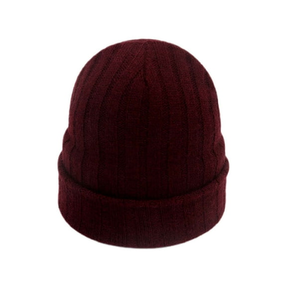 Riforla Women’s Knit Hat for Fall and Winter Warm Pullover Hop Style Cap Basic Winter Knit Hat Bomber Hats Wine