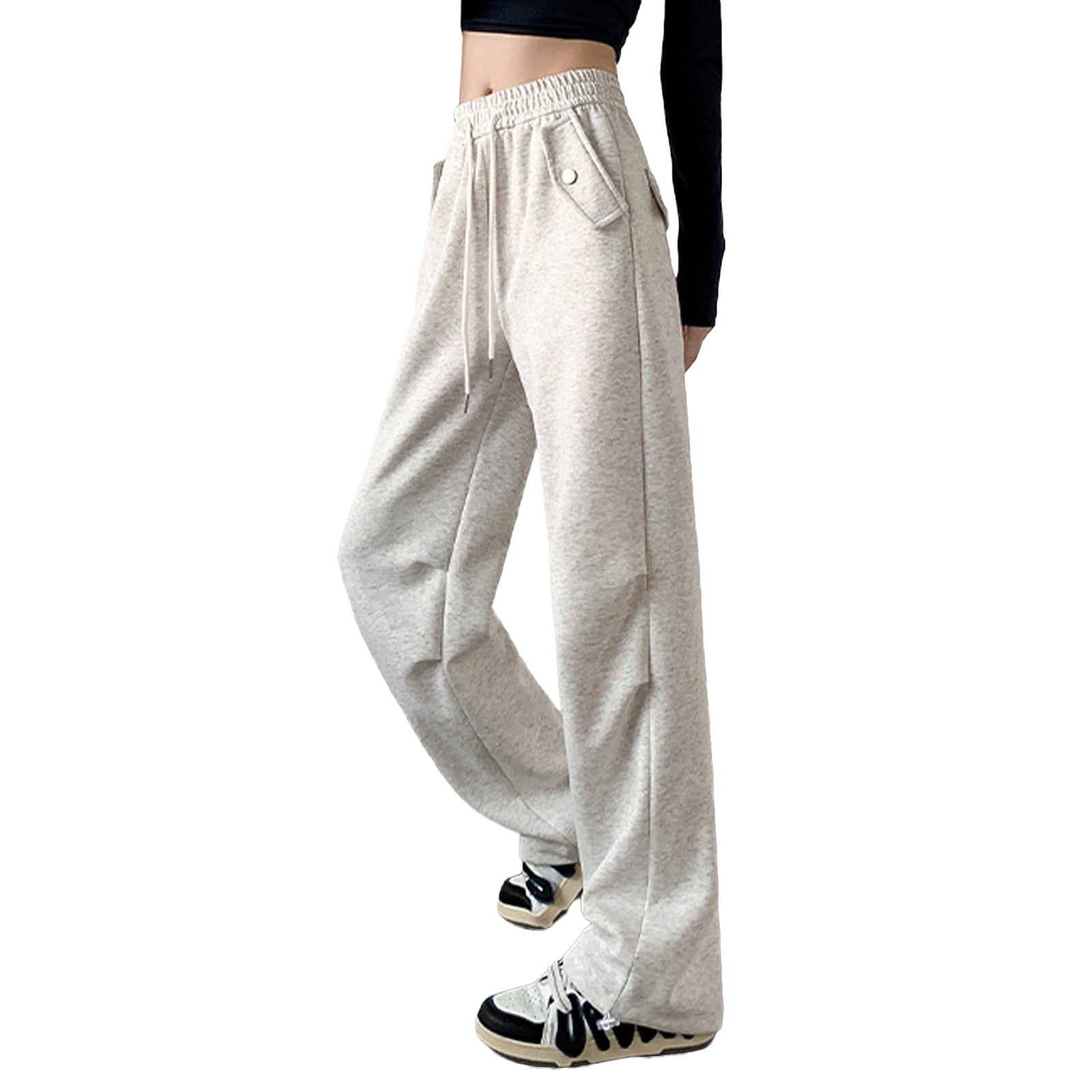 Riforla Women's Lined Cargo Trousers Warm Casual Trousers Sweatpants ...