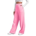 thumbnail image 1 of Ediodpoh Women’s Lined Sweatpants Wide Straight Leg Pants Bottom Sweatpants Joggers Pants Workout High Waisted Yoga Pants with Pockets Pants for Women Pink XXL, 1 of 7