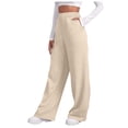 thumbnail image 1 of Ediodpoh Womens Sweatpants Lined Wide Straight Leg Joggers Workout High Waisted Yoga Pants Beige_002 XXL, 1 of 8