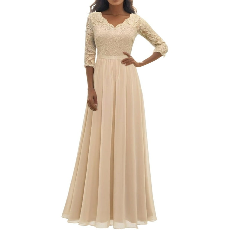 Elegant Solid Backless O Neck Lace Dress Dresses Elegant Solid Backless O Neck Lace Dress Dresses