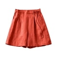 thumbnail image 1 of Riforla Women's Loose Casual Cotton Elastic Wide Leg Pants Shorts for Women Red XXL, 1 of 3