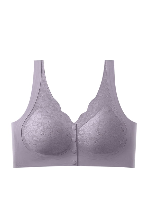 Women's Maternity Feeding Bra Lightly Padded Nursing Wirefree Front Open Bras Bras for Women XL