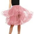 thumbnail image 1 of Riforla Women's Mesh Skirt Prom Dress Ballet Tutu Tuft Skirts for Women Pink M, 1 of 5