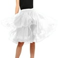 thumbnail image 1 of Riforla Women's Mesh Skirt Prom Dress Ballet Tutu Tuft Skirts for Women White XL, 1 of 5