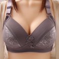 thumbnail image 1 of Riforla Women's New Pattern Ribless Large Strap Jacquard Four Comfort Bra Bras for Women Grey 36, 1 of 3
