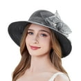 thumbnail image 1 of Riforla Women's New Summer Fisherman Hat Sun Hat Elegant Temperament Sunshade Hat Large Brim Sunscreen Hat Womens Hats Grey M, 1 of 4