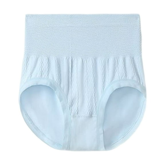 Riforla Women's Panties High Waisted Tummy Lifting No Panties Seamless Comfort Underwear for Women Womens Underwear Briefs Light Blue XL