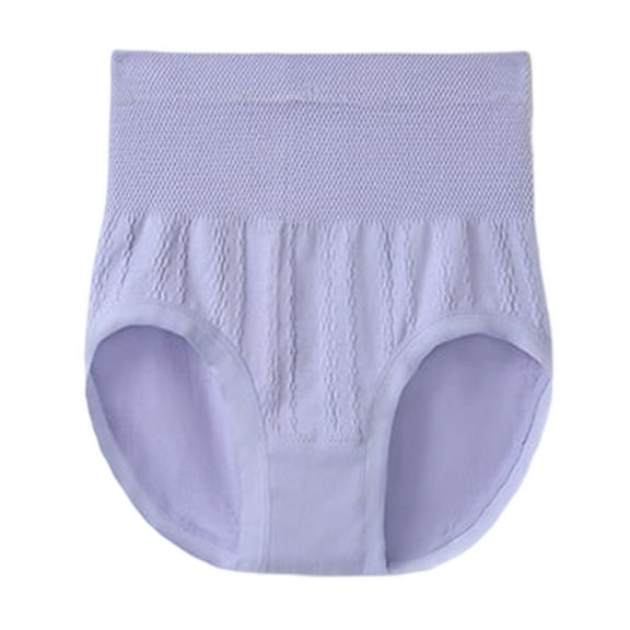 Riforla Women's Panties High Waisted Tummy Lifting No Panties Seamless Comfort Underwear for Women Womens Underwear Briefs Light Purple S