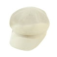 thumbnail image 1 of Riforla Women's Papyrus Balloon Hat Plain Peaked Hat Sun Hat Bread Flat Hat Newsboy Hat Summer Hats White, 1 of 3