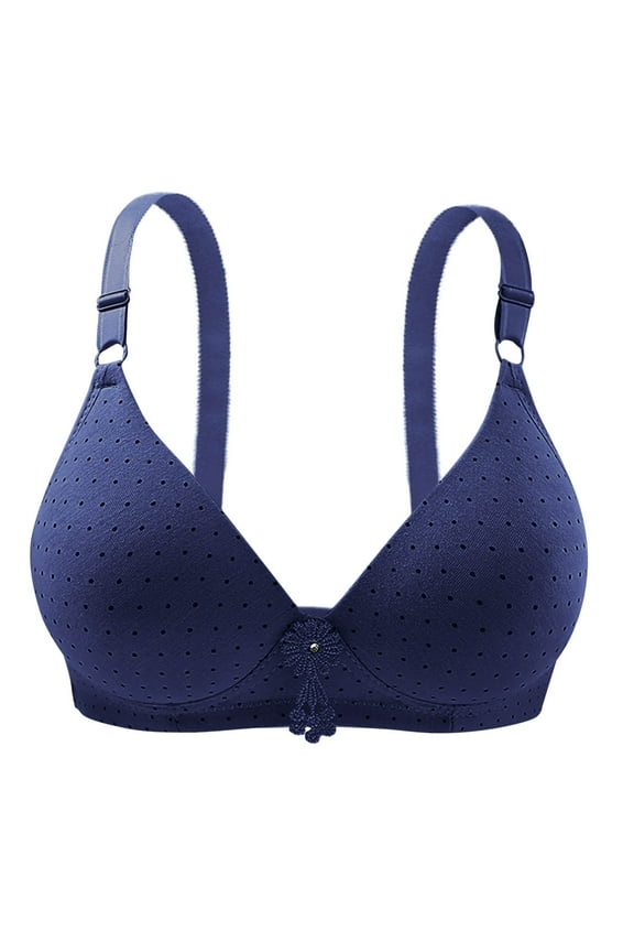 Women's Push up Wireless Bra Comfort Support No Underwire Bras Comfortable Wire Bralette Everyday Underwear Bras for Women Dark Blue 38