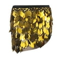 thumbnail image 1 of Ediodpoh Carnival Glitter Skirt Women's Sequin Sparkly Lace up Waist Adjustable Mini Party Belly Dance Performance Skirt Womens Skirts Gold One Size, 1 of 4