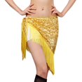 thumbnail image 1 of Ediodpoh Carnival Sequin Skirt for Women Sparkly Lace up Waist Adjustable Mini Party Sequin Dance Waist Accessory Skirt Skirts for Women Yellow One Size, 1 of 3