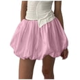 thumbnail image 1 of Ediodpoh Skirts for Women Casual Solid Color Ruffle Mini Skirt Flirty Short Skater Skirt Mini Skirts RD1 M, 1 of 3