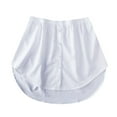 thumbnail image 1 of Riforla Women's Shirt Extenders Mini Adjustable Layering Lower Sweep Shirt Half Length Skirt White XXL, 1 of 4