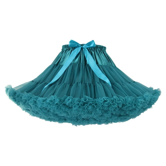 Riforla Women's Skirt Support Skirt Boneless Petticoat Half Puffy Skirt Skirts for Women Sky Blue One Size