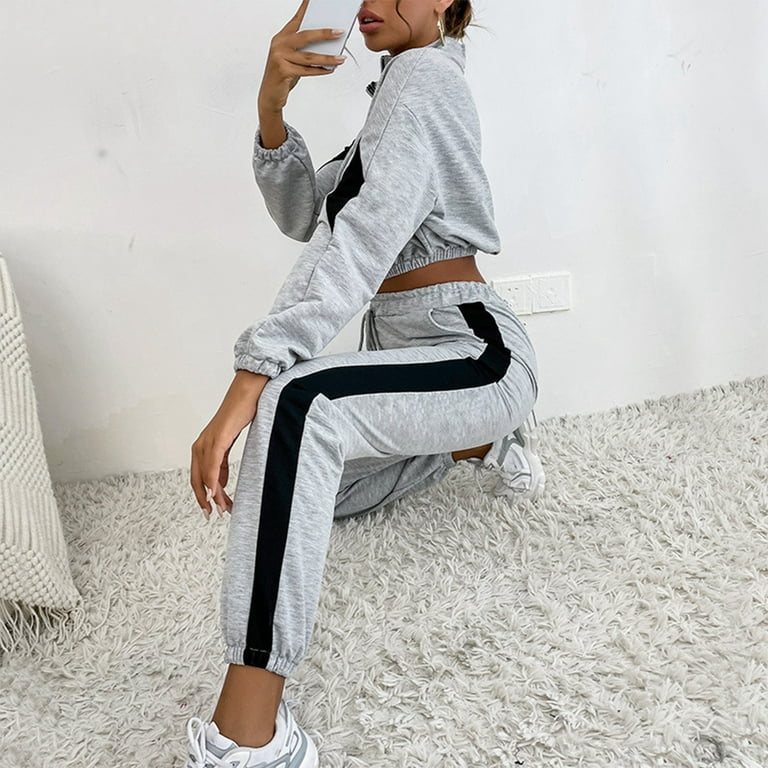 Colour block tracksuit womens sales