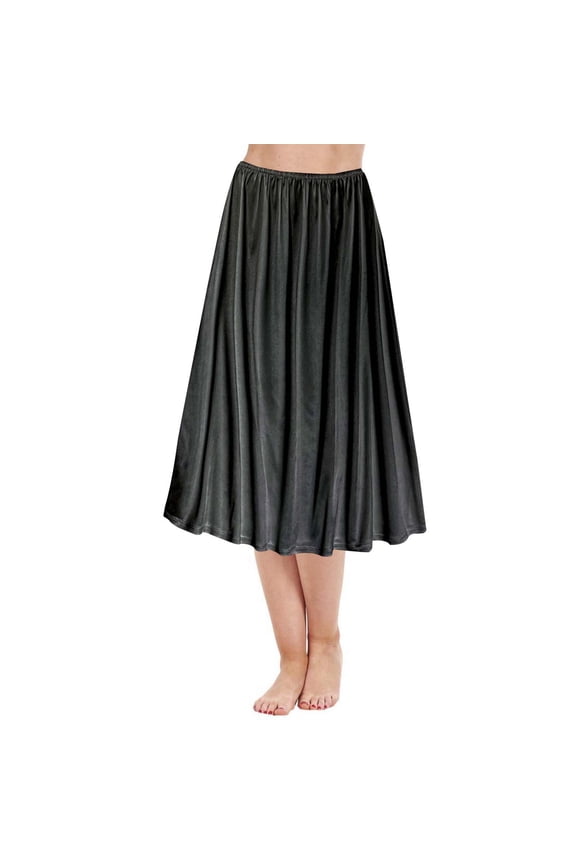 Women's Solid Color Skirt Base Skirt No Penetration Skirt (70CM) Women's Skirts Black One Size