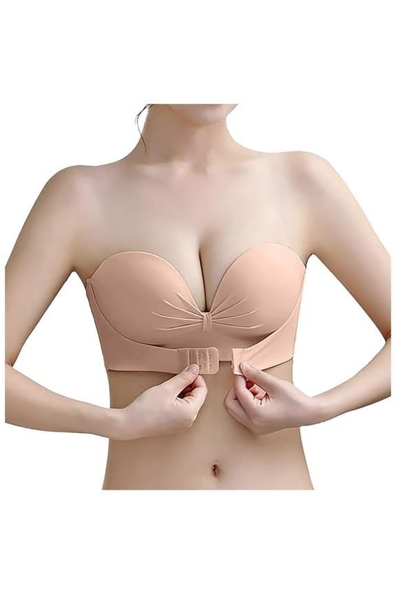 Women's Strapless Push up Bra with Top and Back Everyday Wear Bras A 34