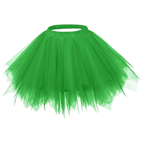 Ediodpoh Carnival Women's Skirts Mesh Party Dress Wedding Gown Half Length Skirt Puffy Dress Ballet Skirt Women Green XXL