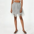 thumbnail image 1 of Riforla Women's Tutu Skirt Mesh Party Dress Dress Elegant Wedding Gown Half Length Skirt Womens Skirts Silver M, 1 of 3