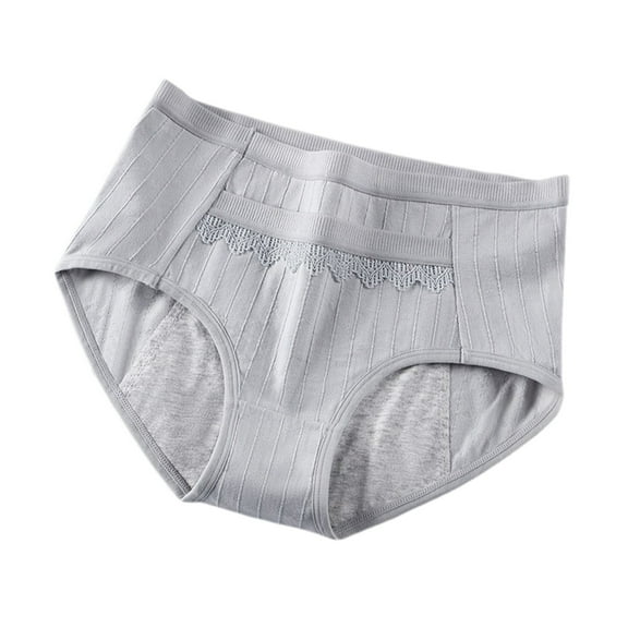 Riforla Women's Underwear Women's Leak Proof Soft and Breathable Underwear Womens Panties Briefs Grey XXL
