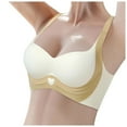 thumbnail image 1 of Riforla Women's Wireless Bra with Seamless Smooth Comfort Wirefree T Shirt Bra Womens Bras Gold L, 1 of 6