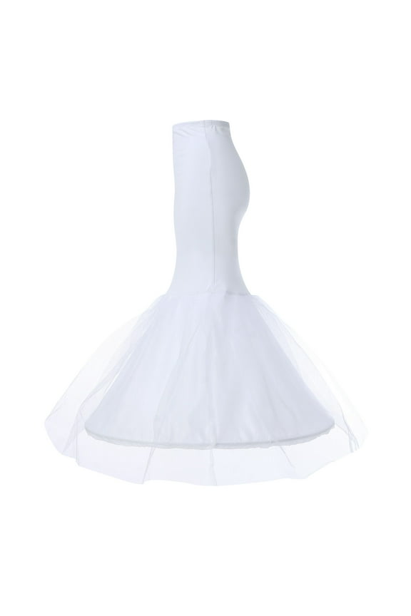 Riforla Womens 2 Hoop A Line Floor Length Wedding Ball Gown Petticoat UnderSkirt Hanger White_010 One Size