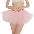 thumbnail image 1 of Riforla Womens High Quality Pleated Gauze Short Skirt Adult Tutu Dancing Skirt Skirts for Women Pink One Size, 1 of 1