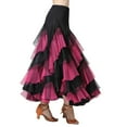 thumbnail image 1 of Riforla Womens Large Swing Half Skirt Lace Dance Skirt Ballroom Practice Skirt Performance Skirt Skirts for Women Trendy Hot Pink One Size, 1 of 1