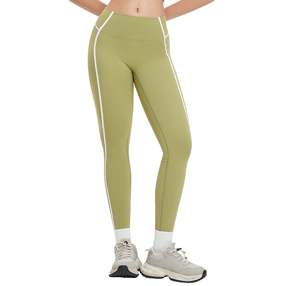 Riforla Womens Leggings High Waist Contrast Color Seamless 3D Yoga Pants Set Running Fitness Pants for Women Green L