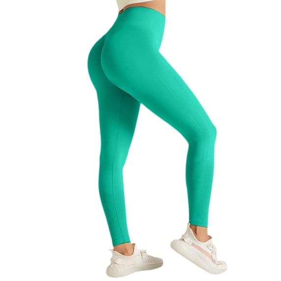 Riforla Womens Leggings Peach High Waist Seamless Yoga Pants Fitness Meditation Athleisure Womens Tights Light Green M