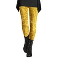 thumbnail image 1 of Riforla Womens Leggings Print Casual Tight Lifting Women's Tights Yellow S, 1 of 4