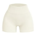 thumbnail image 1 of Riforla Womens Workout Sport Seamless Ribbed Shorts Yoga Outfits Pants Shorts for Women Beige M, 1 of 3