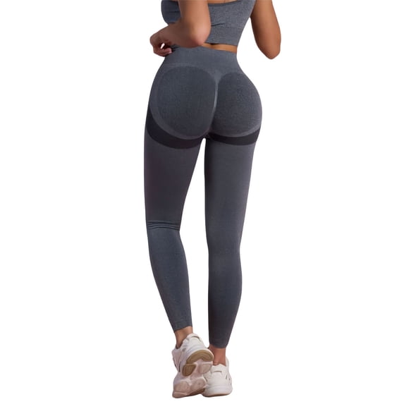 Riforla Workout Leggings for Women Hidden Scrunch Lifting High Waisted Workout Gym Seamless Peach Outerwear Running Fitness Yoga Pants for Women Grey S