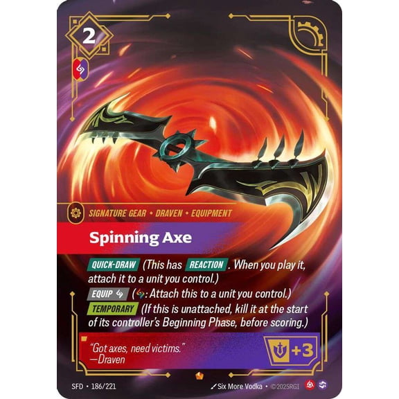 Riftbound: League of Legends Spiritforged Epic Spinning Axe #186