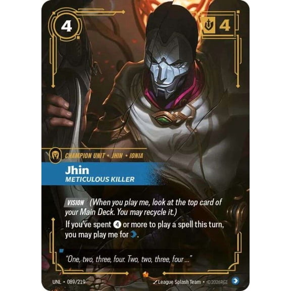Riftbound: League of Legends Unleashed Epic Jhin - Meticulous Killer #089