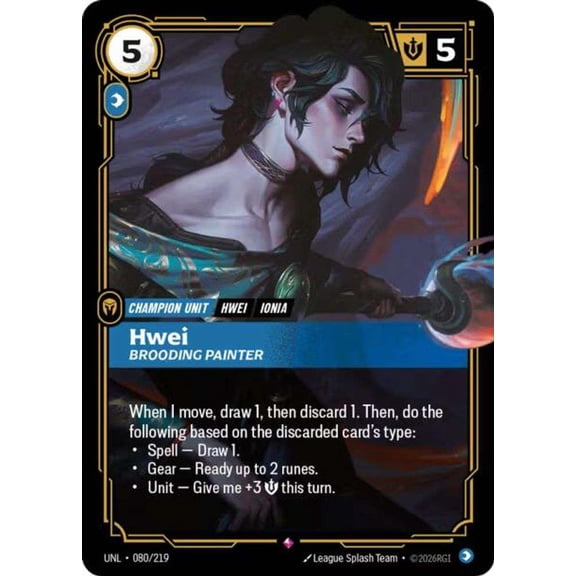 Riftbound: League of Legends Unleashed Rare Hwei - Brooding Painter #080
