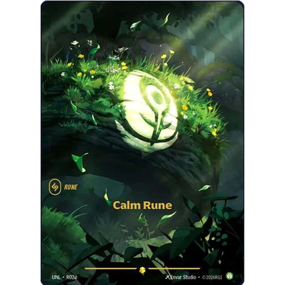 Riftbound: League of Legends Unleashed Showcase Calm Rune R02a [FOIL]