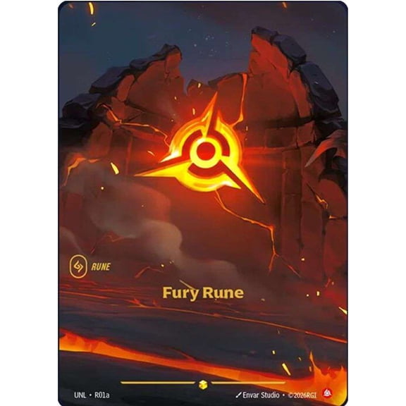 Riftbound: League of Legends Unleashed Showcase Fury Rune R01a [R01a]