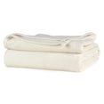 thumbnail image 1 of Rifz BMLIV669025 BML Collection Fleece Blanket, Ivory - Twin size - Pack of 2, 1 of 1
